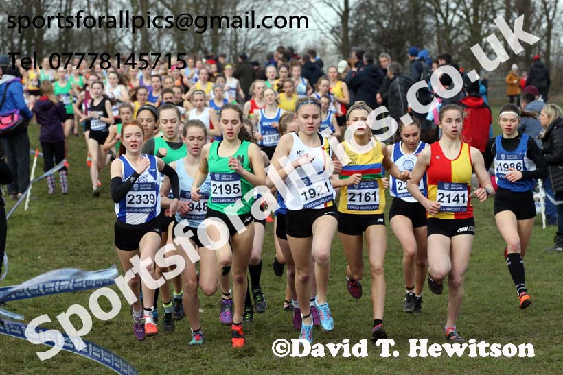 Womens under-17s 2019 British Athletics Inter Counties Cross Country, Prestwood Hall, Loughborough. Photo:  David T. Hewitson/Sports for All Pics